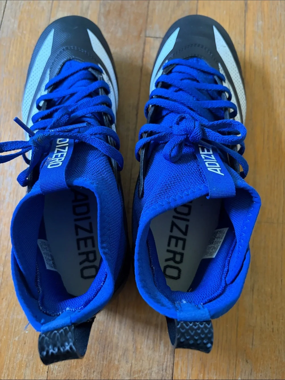 adidas Black, Blue & White Football Cleats